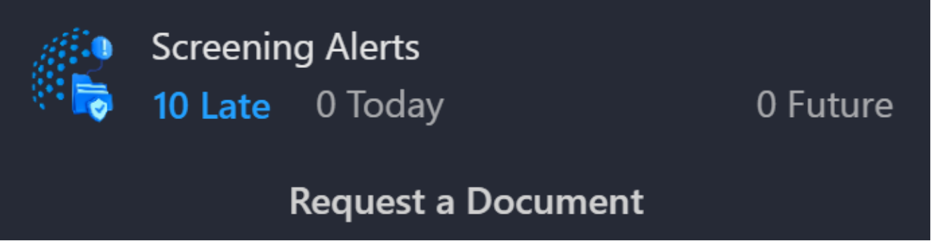 InfoAML Software showcasing our automated alerts feature.