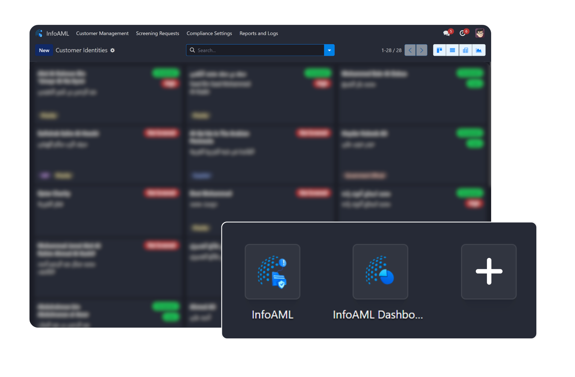 InfoAML Software showcasing add-ons feature